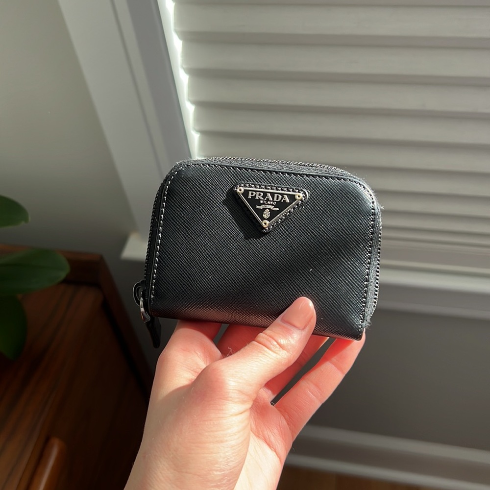 Prada Saffiano coin purse.